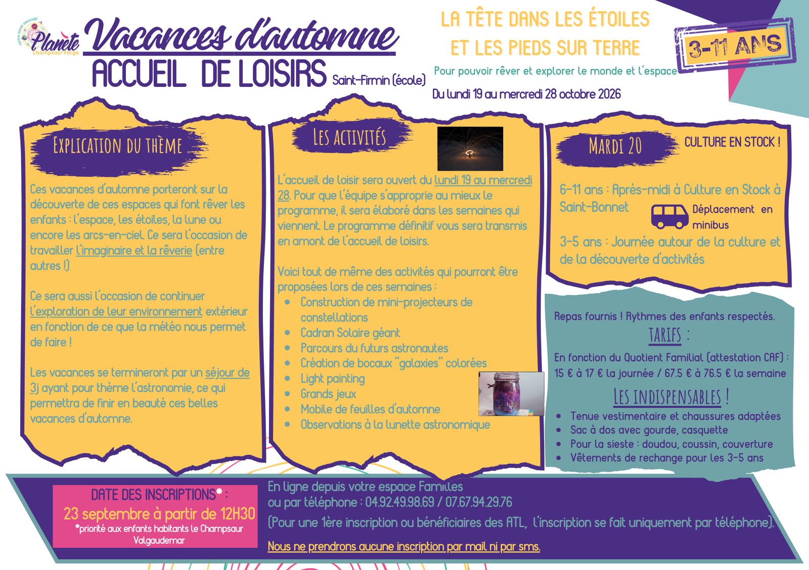 Visuel présentant l'accueil de loisirs à Saint-Firmin